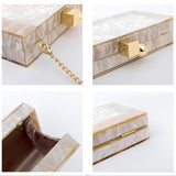 Marble Pattern Acrylic Party Wedding Clutch Bag  06