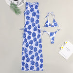 3 pieces set High neck swimwear cover-ups