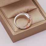 High quality two-tone color cubic Zirconia Stone Ring R65