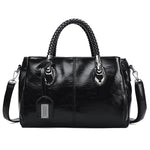 19) Woman's Vintage Oil Wax PU leather luxury Design handbags