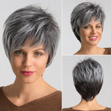 Short Hair Various Colors Synthetic Wig With Bangs (44)