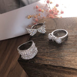 Silver Color Various Shapes Cubic Zirconia Rings