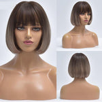 Female Short and Medium Stylish Smooth Synthetic Hair With Various Colors (07)