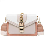 (23S) Small Summer Contrast Color PU Leather Crossbody Bags For Women