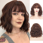 Female Short and Medium Stylish Synthetic Wigs of Various Colors with Bangs (09)