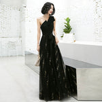 Elegant Sleeveless Mermaid Sequin Fancy Asymmetric Evening Dress 108