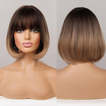 female Short and Medium Smooth Synthetic Hair Wig With Various Colors (06)