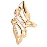 Rose Gold Color Fancy Shape Ring With Cubic Zirconia Ring R13