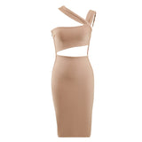 Sexy One shoulder Casual Bandage Dress  03