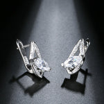 Trendy Gold & Silver Color Marquise Cubic Zirconia Geometric Latch Back Earrings E16