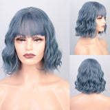 Female Short and Medium Stylish Synthetic Wigs of Various Colors with Bangs (09)