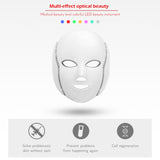 LED 7 Colors Facial Mask and Neck Light Skin Care Beauty Therapy