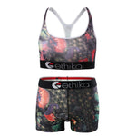 2 Piece Ethika Underwear Sports Bra  Fitness Women Set