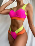 Patchwork Push up Bikini