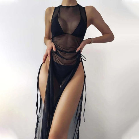 3 pieces set High neck swimwear cover-ups