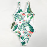 Sexy Patchwork Print One Piece Swimsuit