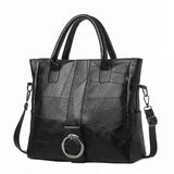 (14) Woman's Pu Leather Simple Shoulder Bag