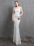 Elegant Asymmetrical Sequined Evening Dress 94