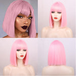 Female Short Smooth Synthetic Wigs With Various Colors (11)