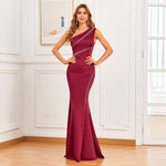 Elegant Asymmetric Evening Dress 96