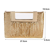 Luxy Moon Gold Clutch Club Party Sequin Evening Bag 10