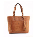 (03) Fashion Tote with Tassel Women's Handbag PU Leather