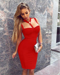 Sexy Cut Out Remodeled Holter Top Bandage Dress 141