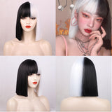 Female Short Smooth Synthetic Wigs With Various Colors (11)