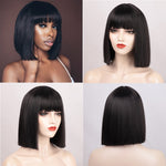 Female Short Smooth Synthetic Wigs With Various Colors (11)