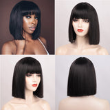 Female Short Smooth Synthetic Wigs With Various Colors (11)