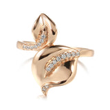 Rose Gold Color Flower with Cubic Zirconia Ring R26