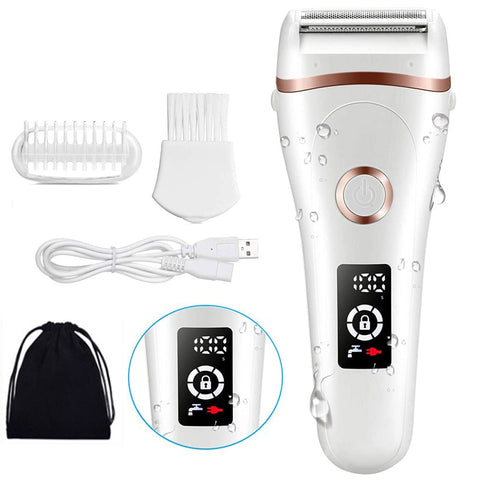 Portable USB Rechargeable Women Painless Electric Epilator Hair Removal Shaving Machine  with LCD Screen