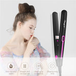 Woman's Professional 2 in 1 Mini Hair Straightener Curler