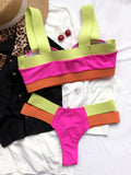 Patchwork Push up Bikini