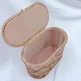 Luxury Hollow Out Wedding Clutch Purse Pearl Hander 01