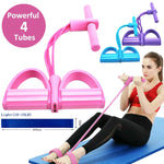 4 Resistances Elastic Pull Ropes Exerciser Rower