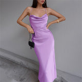 Sexy Slip Satin, Maxi Backless, Prom Evening Dress 46