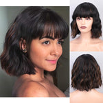 Female Short and Medium Stylish Synthetic Wigs of Various Colors with Bangs (09)