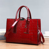 (24) Women's  PU Leather Crocodile Style Crossbody Shoulder Hand Bags