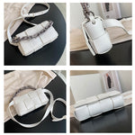 Fashion Solid Color FLAP PU Leather Shoulder Crossbody Bag for Women