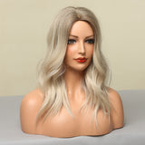 Medium Wavy and Straight Various Colors Synthetic Wigs (37)