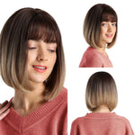 female Short and Medium Smooth Synthetic Hair Wig With Various Colors (06)