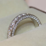 Women's Silver Color Dazzling Channel Setting of Cubic Zirconia 57