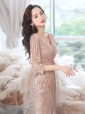 Elegant Maxi Sequin Evening Dress 92