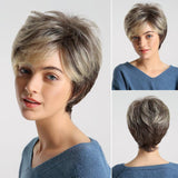 Short Hair Various Colors Synthetic Wig With Bangs (44)