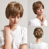 Short Hair Various Colors Synthetic Wig With Bangs (44)