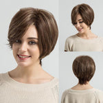 Short Hair Various Colors Synthetic Wig With Bangs (44)