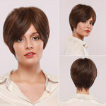 Short Hair Various Colors Synthetic Wig With Bangs (44)