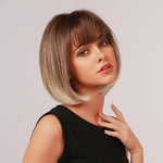 female Short and Medium Smooth Synthetic Hair Wig With Various Colors (06)